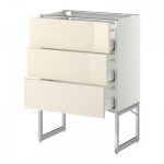 МЕТОД / МАКСИМЕРА Нплн шк 3 фрнт/3 средн ящика - 60x37x60 см, Рингульт глянцевый кремовый, белый МЕТОД / МАКСИМЕРА Нплн шк 3 фрнт/3 средн ящика - 60x37x60 см, Рингульт глянцевый кремовый, белый