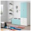 СТУВА / ФРИТИДС Гардероб и скамья с ящиком - белый/голубой