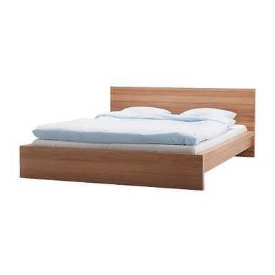 Malm Bed Frame Oak Veneer 140x200 Cm, Malm Wooden Bed Frame
