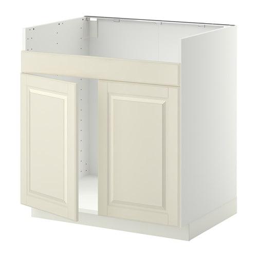 МЕТОД Напольный шкаф д/двойн мойки ХАВСЕН - белый, Будбин белый с оттенком МЕТОД Напольный шкаф д/двойн мойки ХАВСЕН - белый, Будбин белый с оттенком