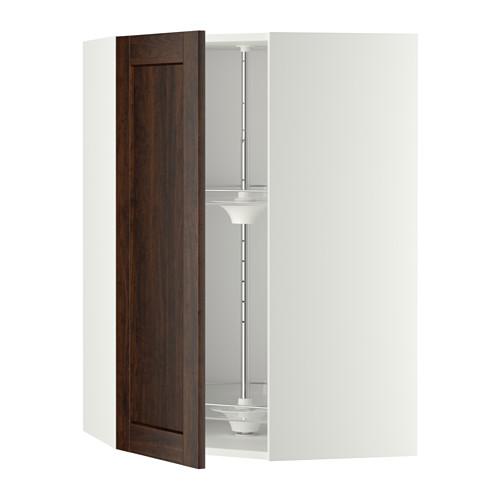 МЕТОД Угл нвсн шкф с вращающ секц - белый, Эдсерум под дерево коричневый, 68x100 см МЕТОД Угл нвсн шкф с вращающ секц - белый, Эдсерум под дерево коричневый, 68x100 см