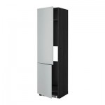 МЕТОД Высокий шкаф д/холод/мороз/2дверцы - Веддинге серый, под дерево черный МЕТОД Высокий шкаф д/холод/мороз/2дверцы - Веддинге серый, под дерево черный