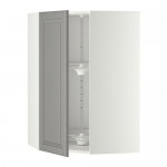 МЕТОД Угл нвсн шкф с вращающ секц - белый, Будбин серый, 68x100 см МЕТОД Угл нвсн шкф с вращающ секц - белый, Будбин серый, 68x100 см