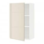 МЕТОД Шкаф навесной с полкой - белый, Воксторп глянцевый светло-бежевый, 60x100 см МЕТОД Шкаф навесной с полкой - белый, Воксторп глянцевый светло-бежевый, 60x100 см