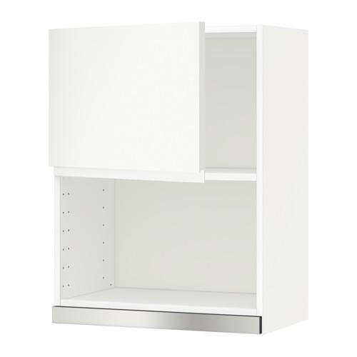 METOD навесной шкаф для СВЧ-печи белый/Воксторп матовый белый 60x80 см