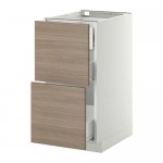 МЕТОД / ФОРВАРА Наполн шк 2 фрнт/3 средн ящ - белый, Брокхульт под грецкий орех светло-серый, 40x60 см МЕТОД / ФОРВАРА Наполн шк 2 фрнт/3 средн ящ - белый, Брокхульт под грецкий орех светло-серый, 40x60 см