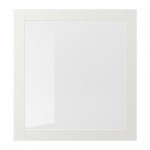 СИНДВИК Стеклянная дверь - белый/прозрачное стекло