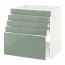 METOD/FÖRVARA напольн шк д/вар панели/5фасад/4ящ цвет алюминия
