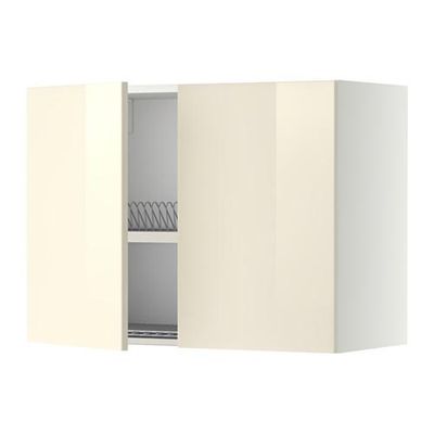 МЕТОД Навесной шкаф с посуд суш/2 дврц - 80x60 см, Рингульт глянцевый кремовый, белый МЕТОД Навесной шкаф с посуд суш/2 дврц - 80x60 см, Рингульт глянцевый кремовый, белый
