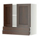 МЕТОД / ФОРВАРА Навесной шкаф/2дверцы/2ящика - 80x80 см, Эдсерум под дерево коричневый, белый МЕТОД / ФОРВАРА Навесной шкаф/2дверцы/2ящика - 80x80 см, Эдсерум под дерево коричневый, белый
