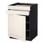 МЕТОД / МАКСИМЕРА Нап шк д/вар панели/дв/2фасада/1ящ - под дерево черный, Будбин белый с оттенком