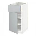 МЕТОД / ФОРВАРА Напольный шкаф с ящиком/дверью - 40x60 см, Веддинге серый, белый МЕТОД / ФОРВАРА Напольный шкаф с ящиком/дверью - 40x60 см, Веддинге серый, белый