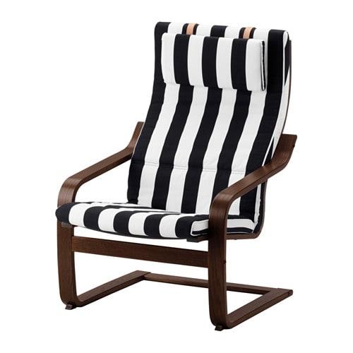 ПОЭНГ Кресло - Стенли черный/белый ПОЭНГ Кресло - Стенли черный/белый