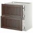 МЕТОД / МАКСИМЕРА Напл шк 2 фрнт/2низ/1срд/1 выс ящ - белый, Эдсерум под дерево коричневый, 80x60 см