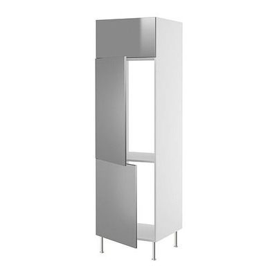 ФАКТУМ Выс шкаф для хол/мороз с 3 дверями - Рубрик нержавеющ сталь, 60x211 см