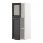 METOD навесн шкаф/полки/дверь/стекл дверь черный METOD навесн шкаф/полки/дверь/стекл дверь черный