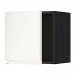 МЕТОД Шкаф навесной - под дерево черный, Воксторп белый, 40x40 см