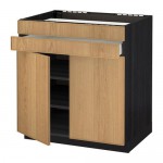 МЕТОД / МАКСИМЕРА Нап шк д/вар панели/2ящ/2фасада/1ящ - под дерево черный, Экестад дуб МЕТОД / МАКСИМЕРА Нап шк д/вар панели/2ящ/2фасада/1ящ - под дерево черный, Экестад дуб