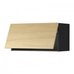 МЕТОД Горизонтальный навесной шкаф - 80x40 см, Тингсрид под березу, под дерево черный