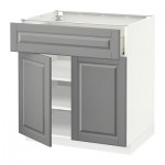 МЕТОД / ФОРВАРА Напольный шкаф+ящик/2дверцы - 80x60 см, Будбин серый, белый МЕТОД / ФОРВАРА Напольный шкаф+ящик/2дверцы - 80x60 см, Будбин серый, белый