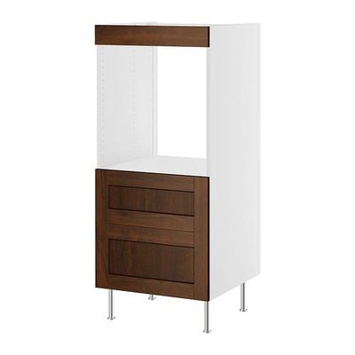 ФАКТУМ Высок шкаф д духовки+2 ящика - Роккхаммар коричневый ФАКТУМ Высок шкаф д духовки+2 ящика - Роккхаммар коричневый