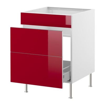 ФАКТУМ Наполный шкаф д/мойки/мусорн конт - Абстракт красный, 60 см