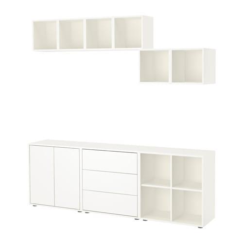 ЭКЕТ Комбинация шкафов с ножками - белый ЭКЕТ Комбинация шкафов с ножками - белый