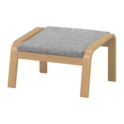 ПОЭНГ Табурет для ног - Исунда серый, дубовый шпон ПОЭНГ Табурет для ног - Исунда серый, дубовый шпон