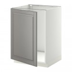 METOD напольный шкаф для раковины белый/Будбин серый 60x61.9x88 cm