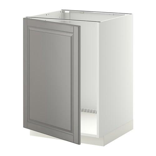МЕТОД Напольный шкаф для раковины - белый, Будбин серый