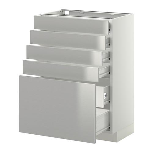 МЕТОД / ФОРВАРА Нплн шк 5фронт/4нзк/2срд ящ - белый, Гревста нержавеющ сталь, 60x37 см МЕТОД / ФОРВАРА Нплн шк 5фронт/4нзк/2срд ящ - белый, Гревста нержавеющ сталь, 60x37 см