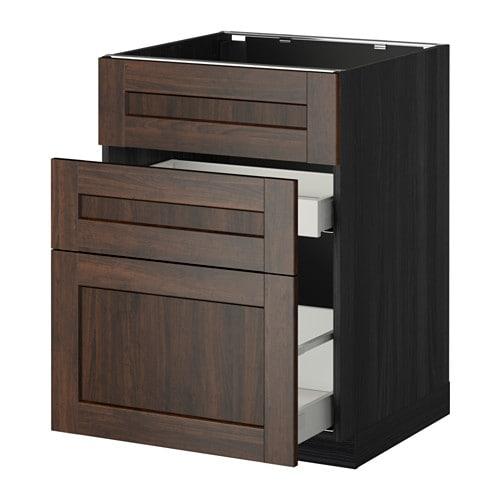 МЕТОД / МАКСИМЕРА Напольн шк п-мойку+3фрнт пнл/2ящ - под дерево черный, Эдсерум под дерево коричневый, 60x60 см МЕТОД / МАКСИМЕРА Напольн шк п-мойку+3фрнт пнл/2ящ - под дерево черный, Эдсерум под дерево коричневый, 60x60 см