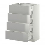 METOD напольн шкаф 4 фронт панели/4 ящика оцинковка