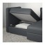 VALLENTUNA 2-местный модульный диван с отделением для хранения/Хилларед темно-серый