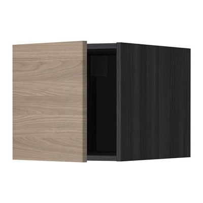 МЕТОД Верхний шкаф - Брокхульт под грецкий орех светло-серый, под дерево черный МЕТОД Верхний шкаф - Брокхульт под грецкий орех светло-серый, под дерево черный