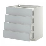 МЕТОД / ФОРВАРА Напольн шкаф 4 фронт панели/4 ящика - 80x60 см, Веддинге серый, белый МЕТОД / ФОРВАРА Напольн шкаф 4 фронт панели/4 ящика - 80x60 см, Веддинге серый, белый