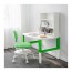 PÅHL письменн стол с полками белый/зеленый 96x58 cm