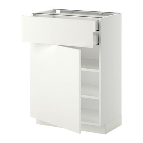 METOD напольн шкаф двр/фр пнл/плк/2низ ящ цвет алюминия METOD напольн шкаф двр/фр пнл/плк/2низ ящ цвет алюминия