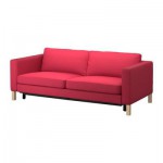 КАРЛСТАД Чехол на 3-местный диван-кровать - Сивик красно-розовый