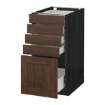 МЕТОД / ФОРВАРА Напольный шкаф с 5 ящиками - 40x60 см, Эдсерум под дерево коричневый, под дерево черный МЕТОД / ФОРВАРА Напольный шкаф с 5 ящиками - 40x60 см, Эдсерум под дерево коричневый, под дерево черный