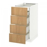 МЕТОД / ФОРВАРА Нплн шк 4фрнт/2нзк/3срд ящ - 40x60 см, Экестад дуб, белый МЕТОД / ФОРВАРА Нплн шк 4фрнт/2нзк/3срд ящ - 40x60 см, Экестад дуб, белый