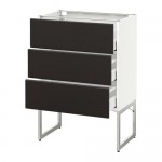 МЕТОД / МАКСИМЕРА Нплн шк 3 фрнт/3 средн ящика - белый, Кунгсбакка антрацит, 60x37x60 см МЕТОД / МАКСИМЕРА Нплн шк 3 фрнт/3 средн ящика - белый, Кунгсбакка антрацит, 60x37x60 см