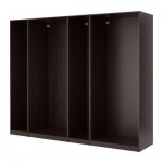 ПАКС 4 каркаса гардеробов - черно-коричневый, 250x58x236 см