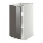 МЕТОД Напольный шкаф с полками - 40x60 см, Рингульт глянцевый серый, белый МЕТОД Напольный шкаф с полками - 40x60 см, Рингульт глянцевый серый, белый