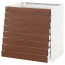 МЕТОД / МАКСИМЕРА Наполн шкаф 8 фронт/8 низк ящиков - белый, Филипстад коричневый, 80x60 см