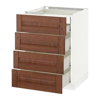 МЕТОД / ФОРВАРА Нплн шк 4фрнт/2нзк/3срд ящ - 60x60 см, Филипстад коричневый, белый МЕТОД / ФОРВАРА Нплн шк 4фрнт/2нзк/3срд ящ - 60x60 см, Филипстад коричневый, белый