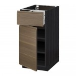 МЕТОД / МАКСИМЕРА Напольный шкаф с ящиком/дверью - под дерево черный, Воксторп под грецкий орех, 40x60 см МЕТОД / МАКСИМЕРА Напольный шкаф с ящиком/дверью - под дерево черный, Воксторп под грецкий орех, 40x60 см