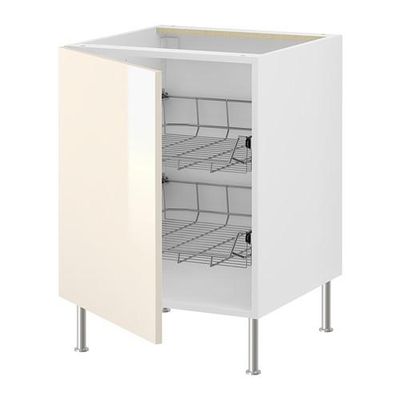 ФАКТУМ Напольный шкаф с проволочн ящиками - Абстракт кремовый, 60 см