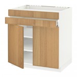 МЕТОД / МАКСИМЕРА Нап шк д/вар панели/2ящ/2фасада/1ящ - белый, Экестад дуб