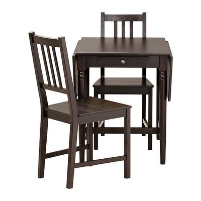 ИНГАТОРП/СТЕФАН Стол и 2 стула - , коричнево-чёрный